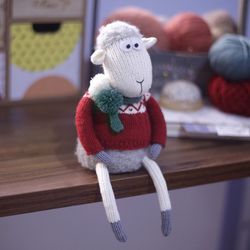 PDF knitting pattern - Sheep knitting pattern, sheep Stuffed Animal, Toy knitting pattern, knitted Animal