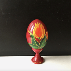Russian Easter Egg, Field Flowers, decoupage 11 cm | Russian Imperial style