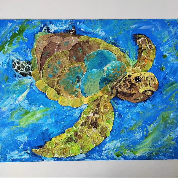 Handwritten-sea-turtle-swims-in-the-sea-by-acrylic-paint-10.jpg