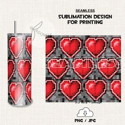 Be my Valentine Tumbler Tumbler wrap Sublimation designs for TUMBLER style minecraft 104
