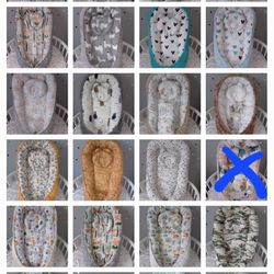 big sale! babynest  for  newborn - toddler.  organic  cotton.   pillow as  a  gift