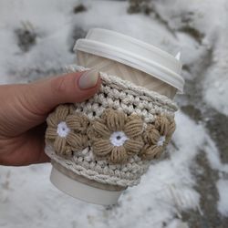 cup holder, sleeve for cup, coffee cup carrier