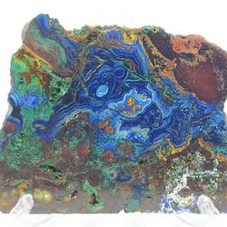 Natural azurite, azurite patterns, natural malachite, healing stones, azurite plate