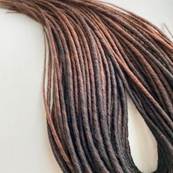 Handmade brown dreadlocks, synthetic smooth dreads, custom dreads extentions