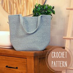 Crochet Pattern, Crochet bag DIY, Beach bag, Market bag, Reusable grocery bag, Shopping bag, Boho handbag, granny square