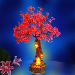 Faire lamp "Blossoming elven tree" Flower lamp Tree lamp Led night light Kids lamp  Art