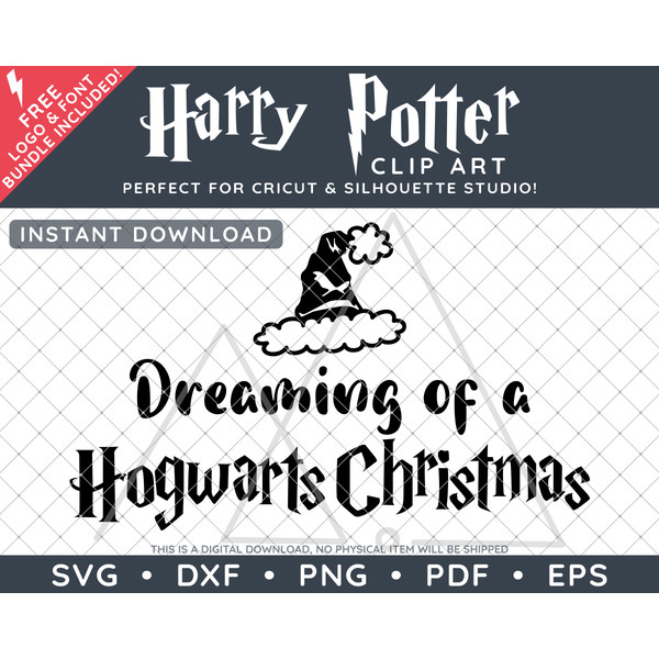 Dreaming of a Hogwarts Christmas Quote Design by SVG Studio Thumbnail.png