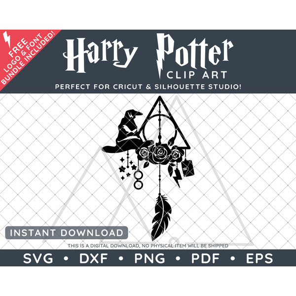 Harry Potter Deathly Hallows Dream Catcher by SVG Studio Thumbnail2.png