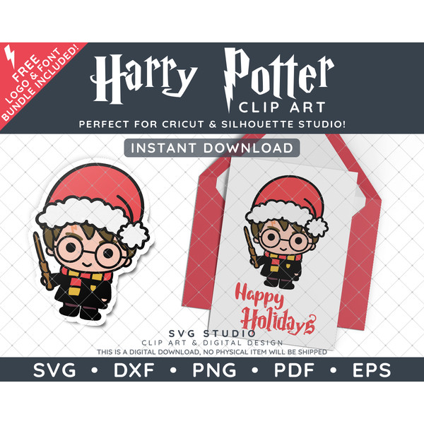 Harry Potter Christmas Illustration by SVG Studio Thumbnail3.png
