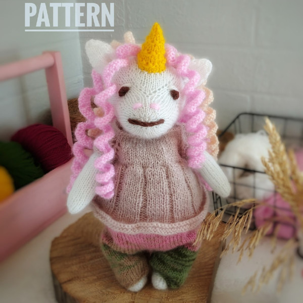 Unicorn knitting pattern Unicorn crochet PATTERN, Amigurumi unicorn pattern pdf