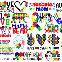 autism svg bundle,autism puzzle svg, autism awareness svg,autism mom svg,be kind svg,puzzle piece svg, heart,quotes,love