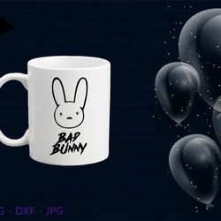 Bad Bunny SVG, Bad Bunny Logo SVG, El Conejo Malo SVG, Instant Download, Vector files, Bad Bunny svg, dxf, png, Bad