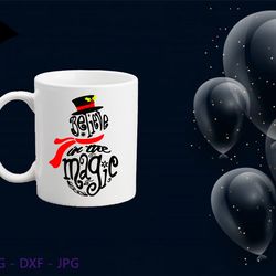 vintage christmas svg, believe in the magic of christmas svg file, retro christmas cut files, cricut christmas, silhouet