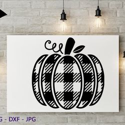 buffalo plaid pumpkin svg - pumpkin svg - fall svg - plaid pumpkin svg - halloween svg - pumpkin patch svg, fall pumpkin