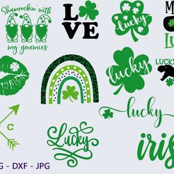St. Patrick's Day SVG Bundle, St Patrick's Day Quotes, Gnome SVG, Rainbow svg, Lucky SVG, St Patricks Day Rainbow