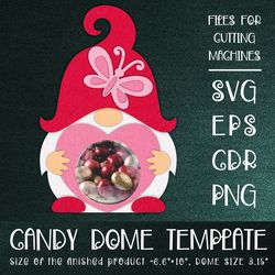 Gnome Candy Dome | Valentine Paper Craft Template