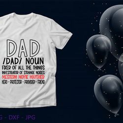 Dad Definition SVG, Dad Noun, SVG Cut File for Dad Gift, DIY Father's Day Gift, Best Dad, Silhouette, Cricut, Dxf