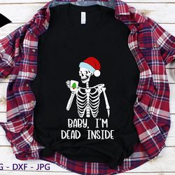 Dead Inside But Jolly AF Christmas Png, Christmas Png, Skeleton Christmas Png, Christmas Shirt Png, Holiday Sublimation,