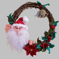 Santa Wreath. Crochet pattern