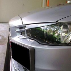 For Mitsubishi Lancer X front Lights Eyebrows Eyelids Eye Trim Set 2007-2017