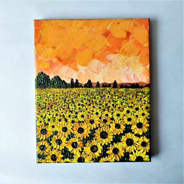 Handwritten-sunset-orange-sky-in-a-field-of-sunflowers-by-acrylic-paint-2.jpg