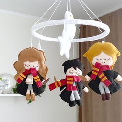 Harry Potter baby mobile Harry Potter baby nursery decor Harry Potter nursery mobile Gender reveal gift Baby shower gift