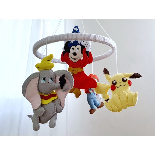 Disney cartoon baby crib mobile Cartoon theme nursery decor - Inspire Uplift