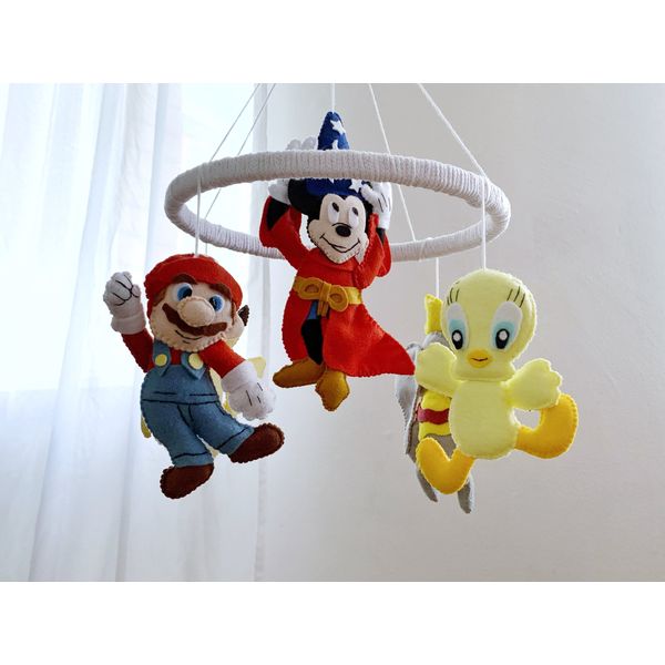 Disney cartoon baby crib mobile Cartoon theme nursery decor - Inspire Uplift