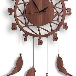 fairy wooden wall clock