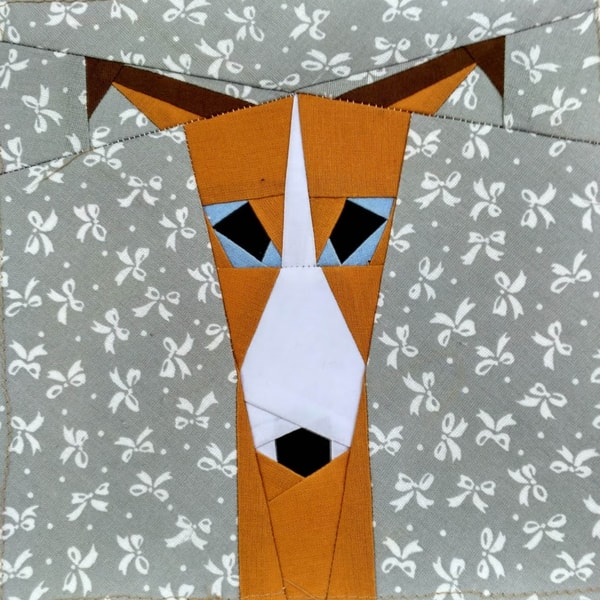 Fun Greyhound Pattern 8in Greyhound quilt block pattern in technology Paper Piecin | Inspire ...