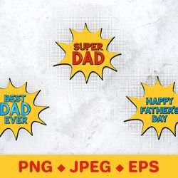 retro fathers day sublimation. pop art comic style design