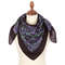 purple flowers woolen shawl