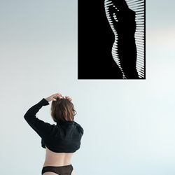 silhouette girl dxf file