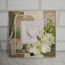 Handmade Valentines card in gift box