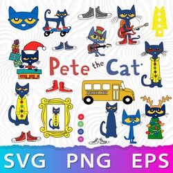 Pete The Cat SVG, Pete The Cat Bundle, Pete The Cat PNG, Pete The Cat Transparent Background