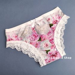 Feminize Organic Underwear with lace ruffles by Lola Lingerie Brand, Handmade to Order