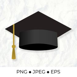 graduation cap. university or college graduation hat with tassel