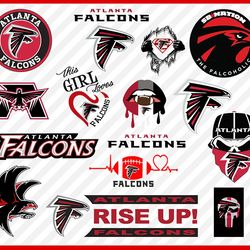 Atlanta Falcons Svg Cut Files, Falcons Svg Logo, Falcons Png Logo, Clipart Bundle, Svg File for Cricut, Nfl Logo