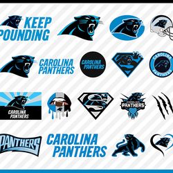 Carolina Panthers Svg Cut Files, Panthers Svg Logo, Panthers Png Logo, Clipart Bundle, Svg File for Cricut, Nfl Logo