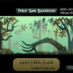 forest game background vector illustration