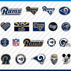 Los Angeles Rams Svg Cut Files, Rams Logo Svg, Rams Png Logo, Clipart Bundle, Nfl Logo