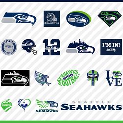 Seattle Seahawks Svg Cut Files, Seahawks Logo Svg, Seahawks Png Logo, Clipart Bundle, Nfl Logo