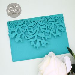 coral invitation svg | beach wedding invitation | invitation template | wedding svg | birthday invitation svg