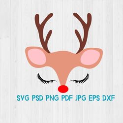 Christmas Deer Instant Digital Download svg, png, dxf, eps, jpg, pdf, psd files included Personal & Commercial Use Deer