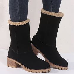 Winter Boots With Heels and Fur