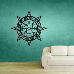 Symbol Helm Of Dread Sticker Symbol Of Scandinavian Warriors, Wall Sticker Vinyl Decal Mural Art Decor