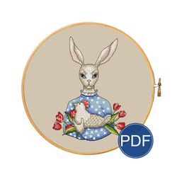 Mrs. Bunny for cross stitch pattern
