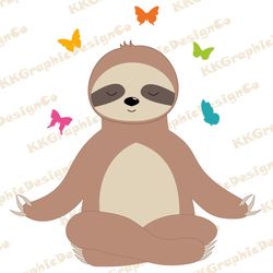 meditation sloth svg yoga sloth svg sloth svg sloth png sloth clipart namaste sloth svg sloth clip art sloth shirt