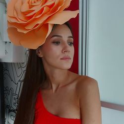 Big Rose Fascinator Women's Day Kentucky Derby Hat Wedding Flower Bridal Shower Hat Fashion Show Headwear