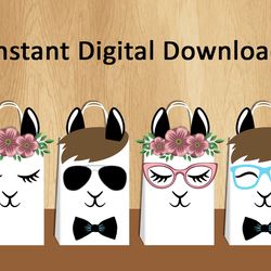 llama favor bags for baby shower, llama birthday, llama party supplies, llama favor bags for birthday, llama party